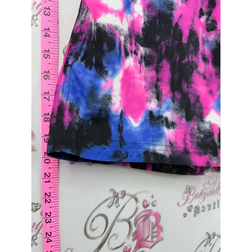 George swim board shorts tie dyed Pink Black Blue Tie-Dye Drawstring Shorts